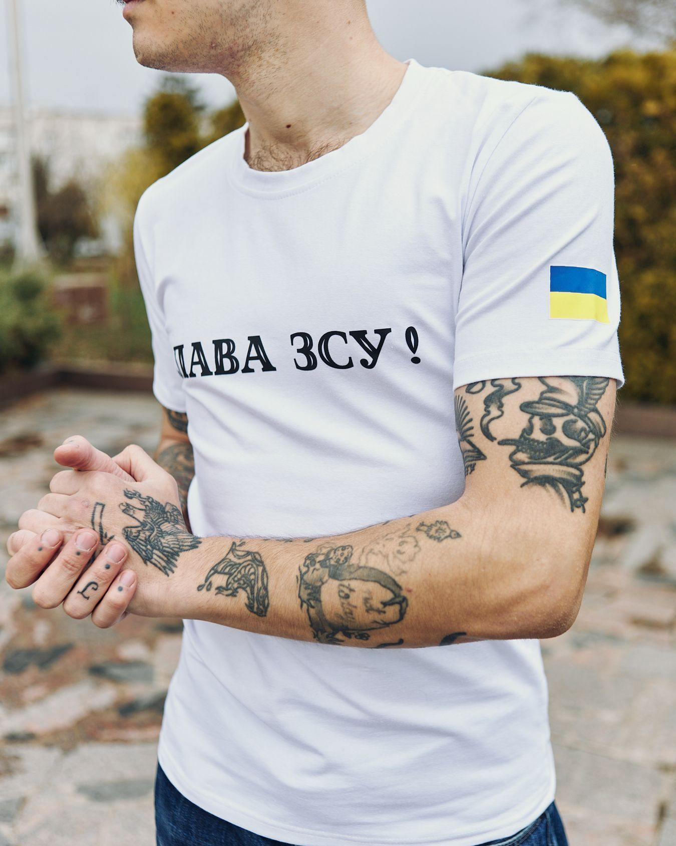 Футболка Cлава ЗСУ біла