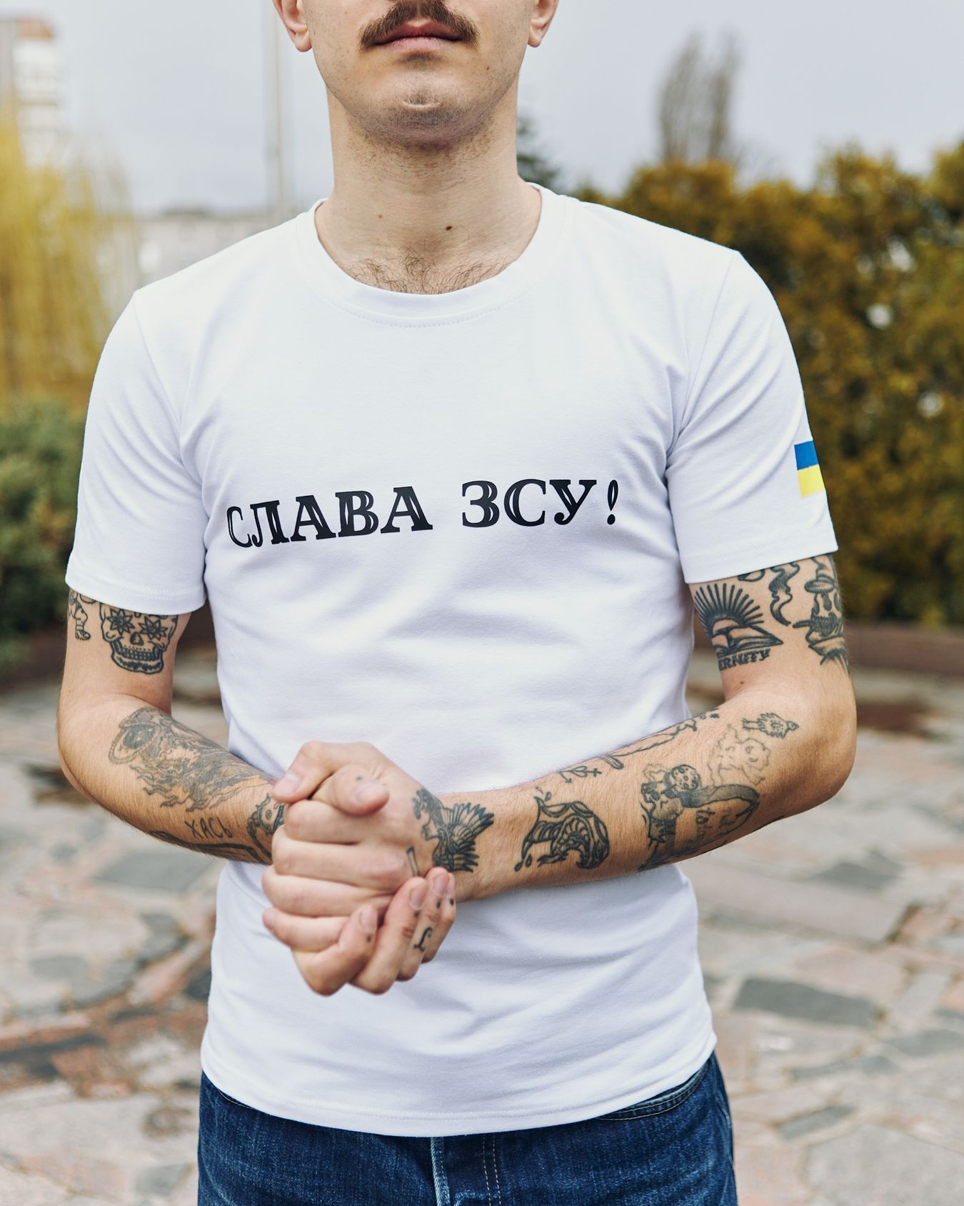 Футболка Cлава ЗСУ біла
