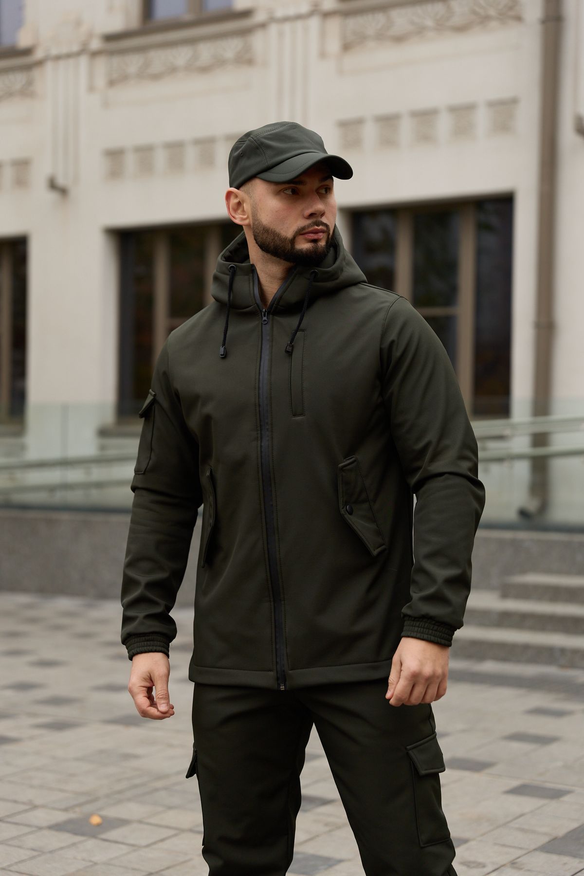 Мужской костюм на флисе хаки Intruder Softshell, S
