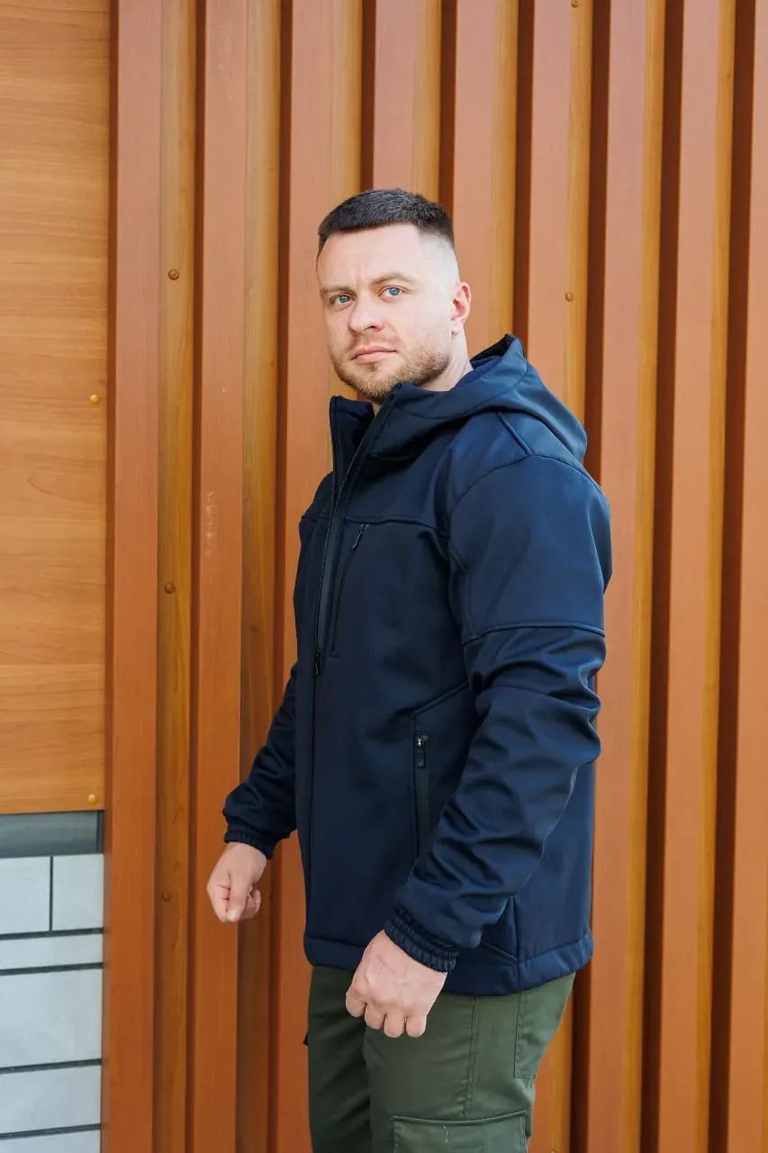 Чоловіча куртка outdoor Softshell софтшелл синій