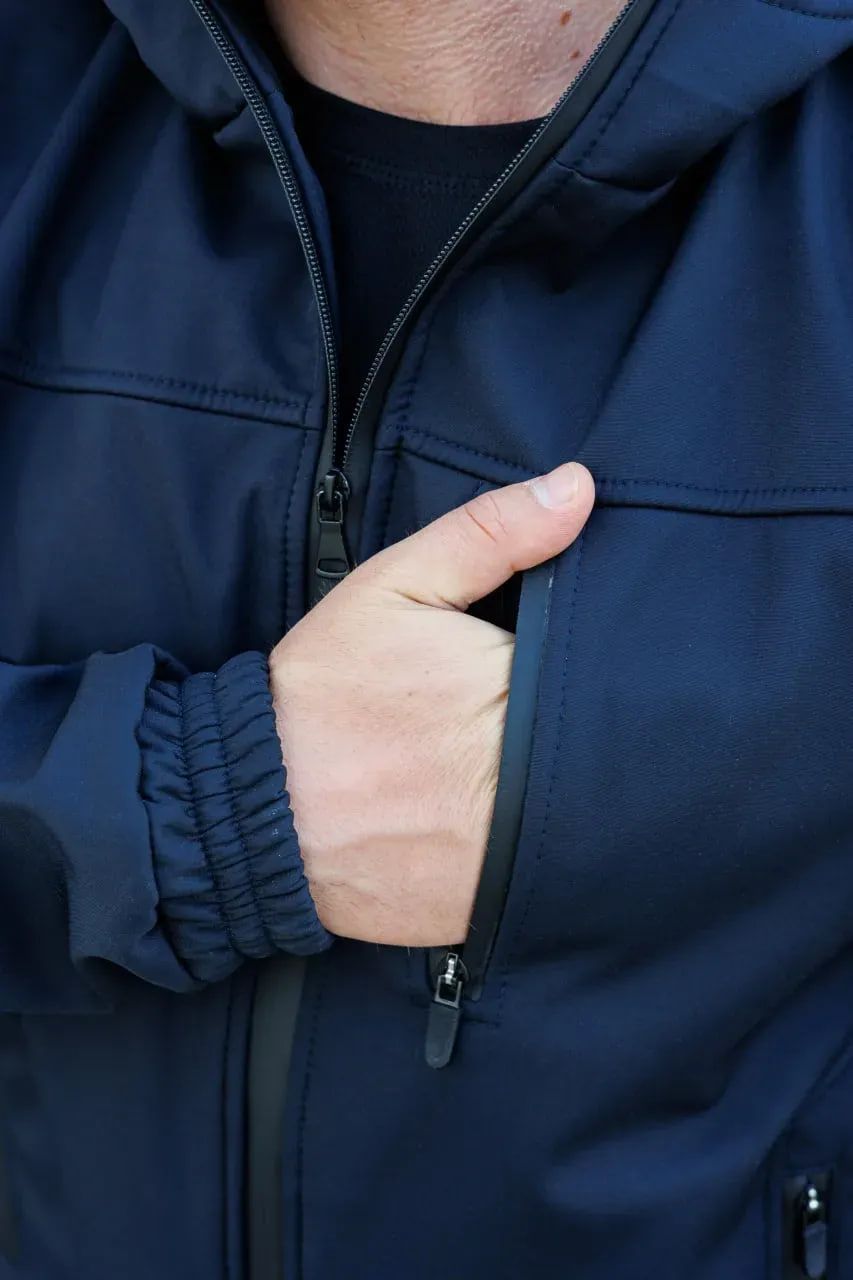 Чоловіча куртка outdoor Softshell софтшелл синій