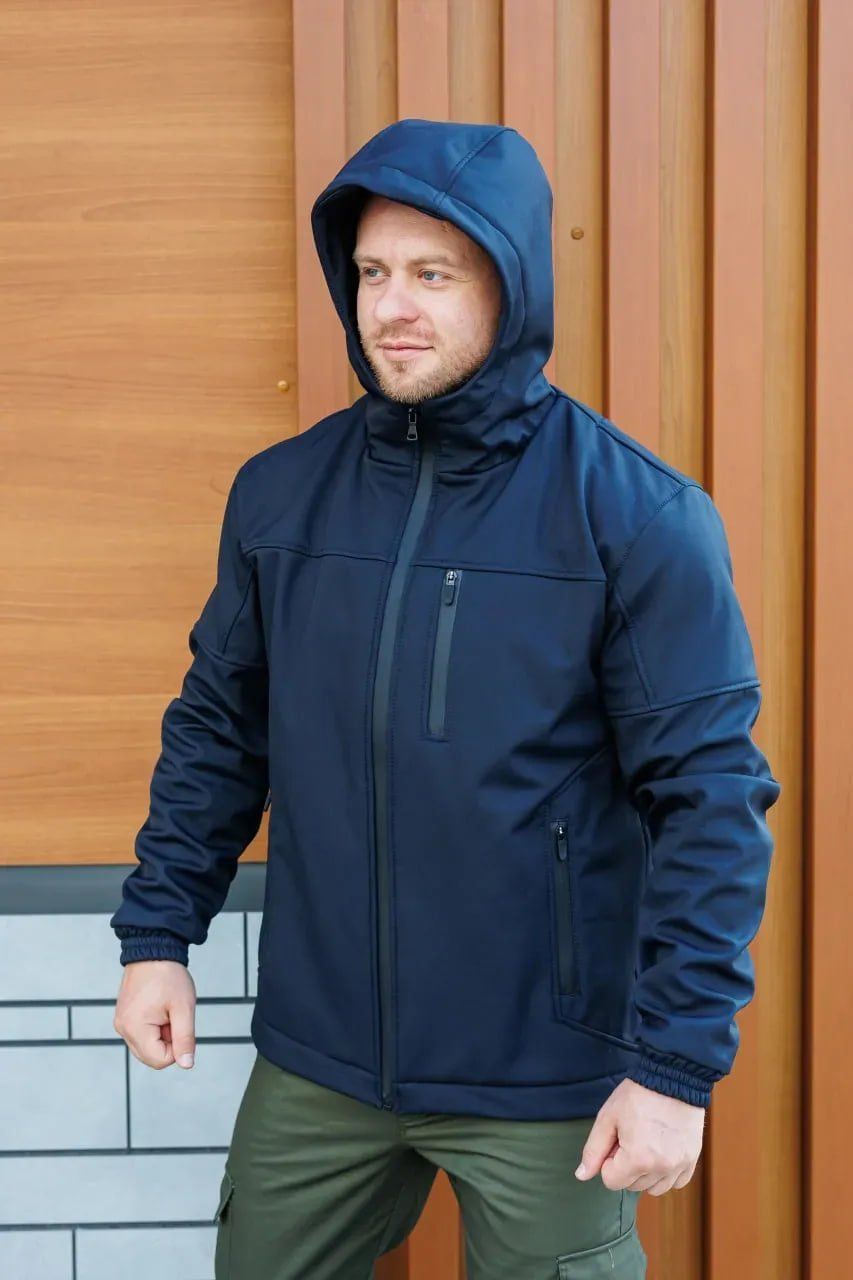 Чоловіча куртка outdoor Softshell софтшелл синий