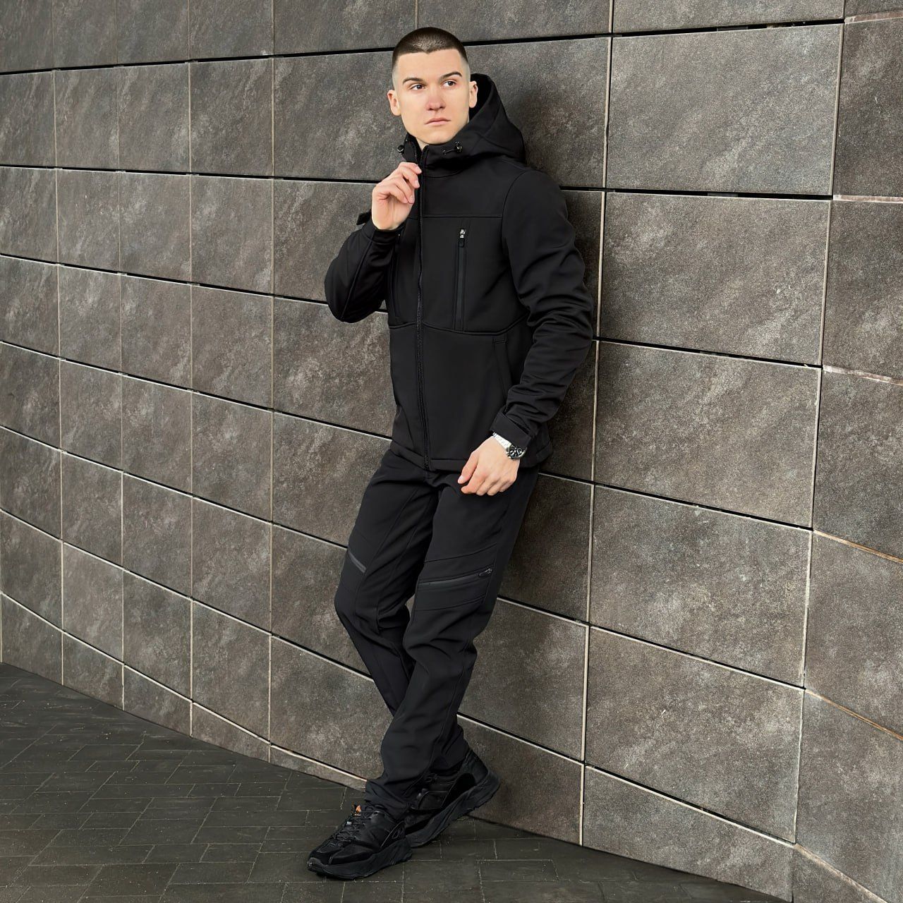 Куртка мужская Pobedov Setup демисезонная черная