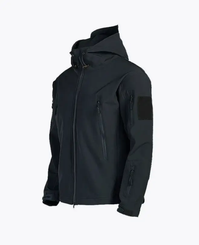 Куртка софтшел Чорна Soft Shell на флісі, S