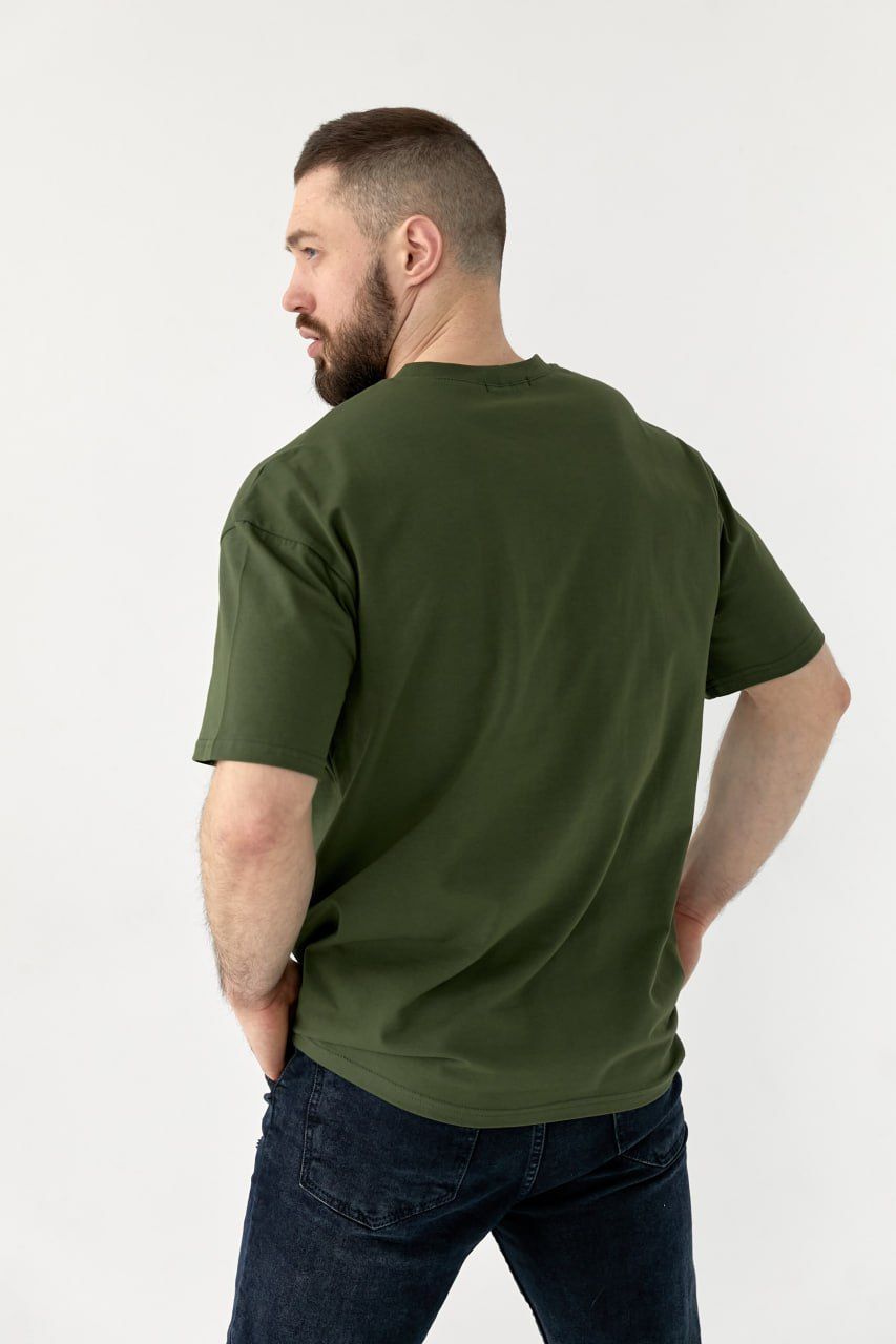 Базова чоловіча OVERSIZE футболка хакі