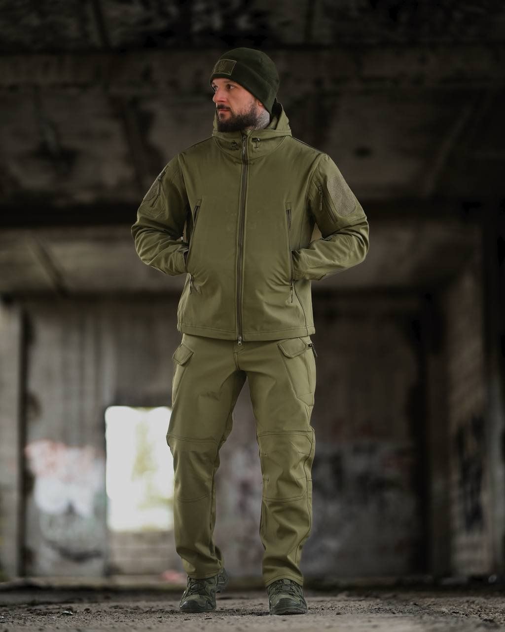 Костюм софтшел Gwild  Soft Shell на флісі олива, S