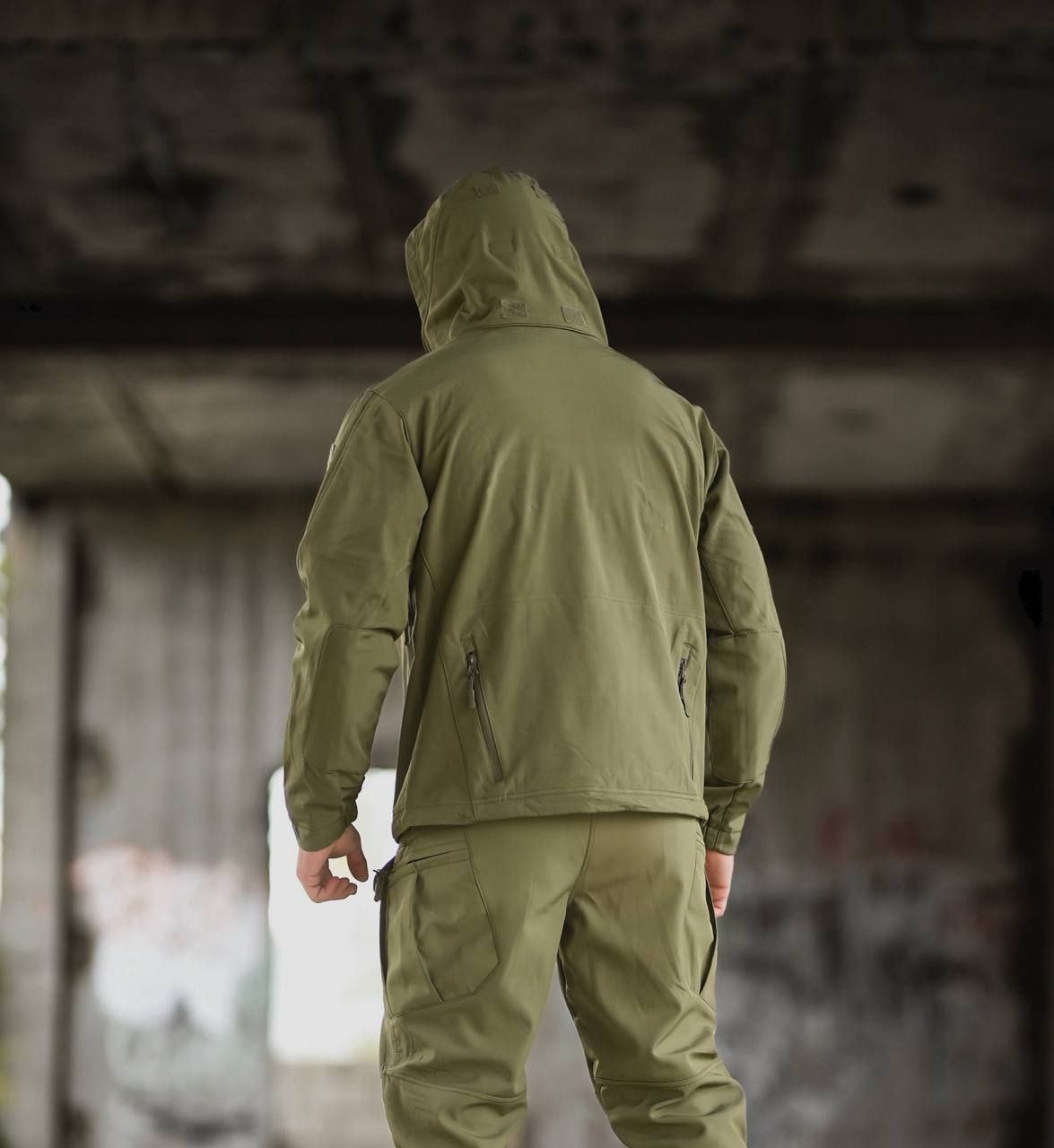 Куртка софтшел Олива Soft Shell на флисе, S