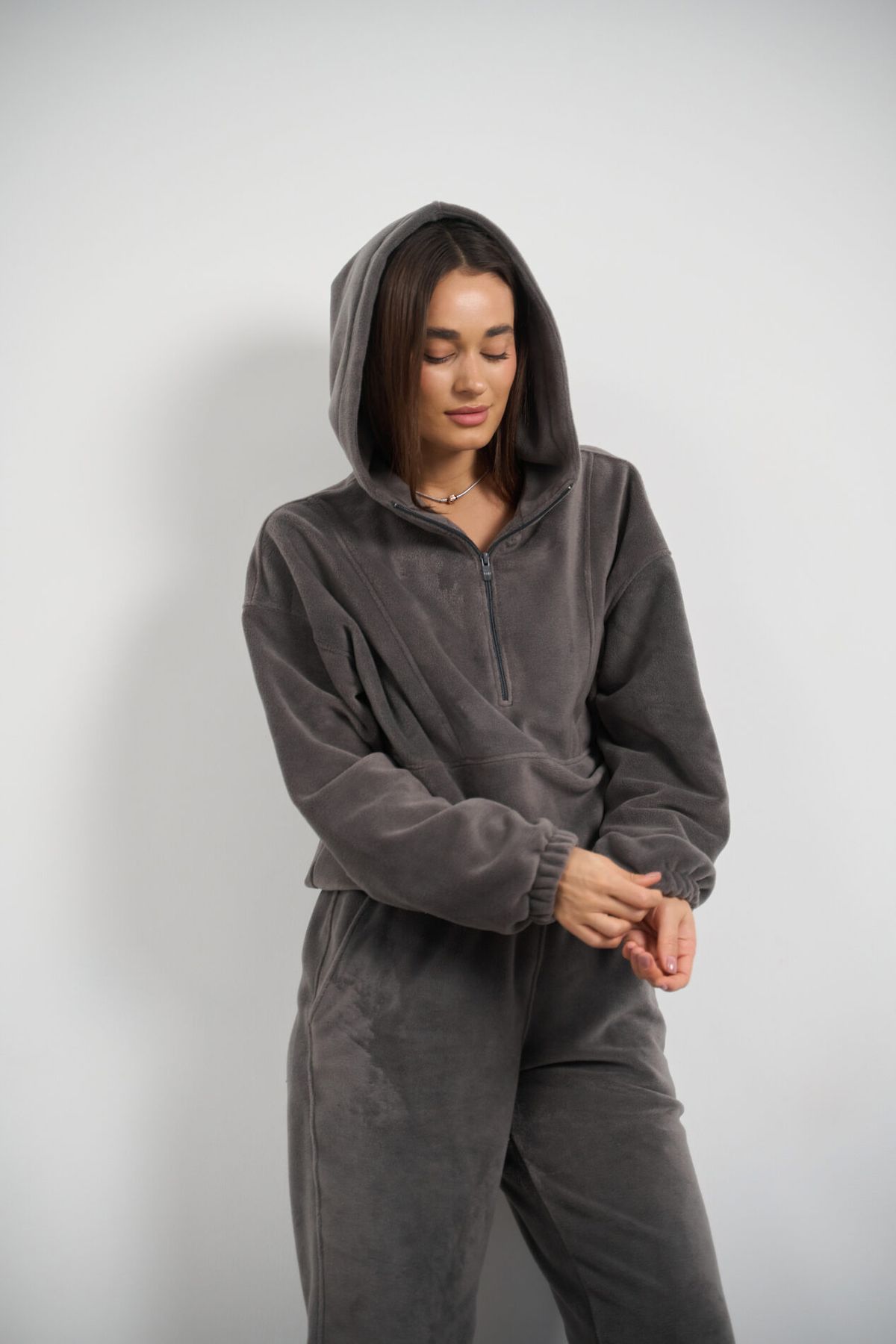 Женский спортивный костюм Teddy Polar Fleece графит