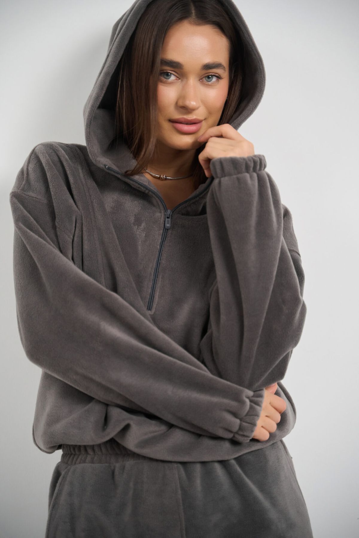 Женский спортивный костюм Teddy Polar Fleece графит