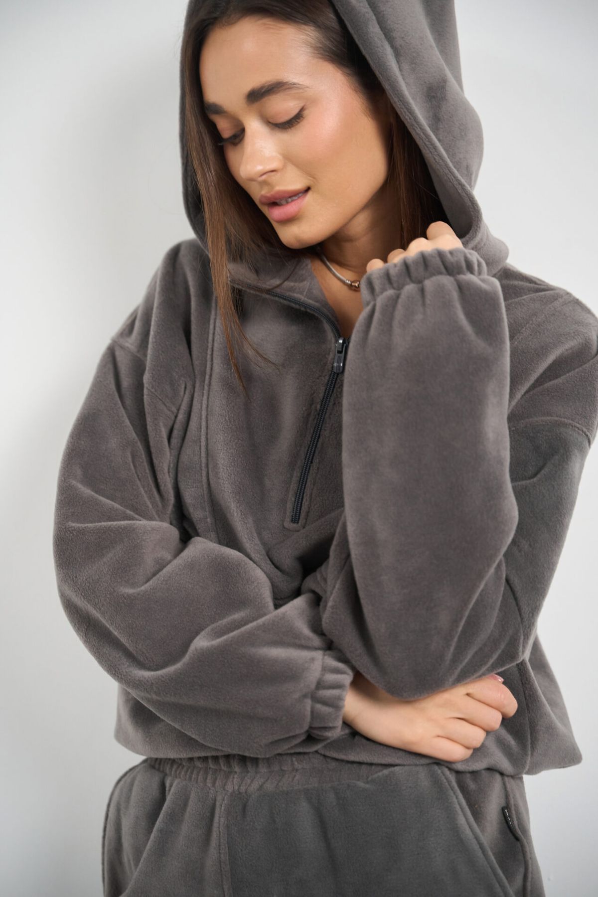 Женский спортивный костюм Teddy Polar Fleece графит