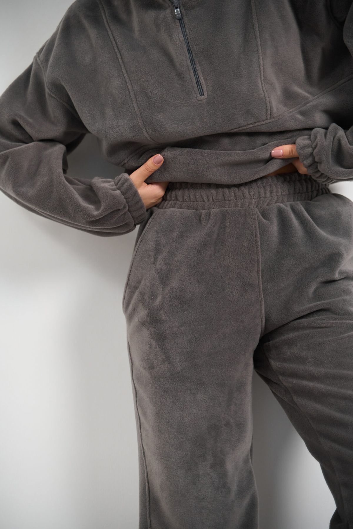 Женский спортивный костюм Teddy Polar Fleece графит