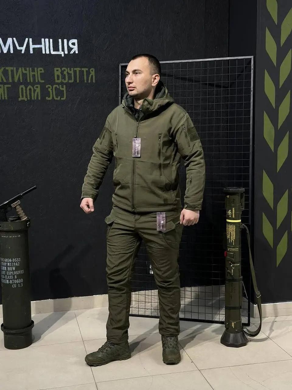 Костюм софтшел Gwild  Soft Shell на флісі олива, S