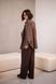 Женская клетчатая рубашка Oversize коричневая