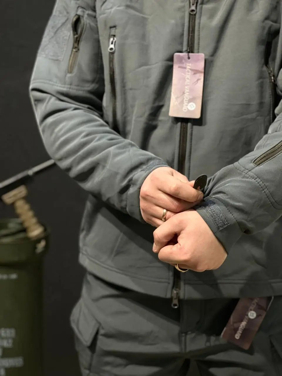 Куртка софтшел Сіра Soft Shell на флісі, S