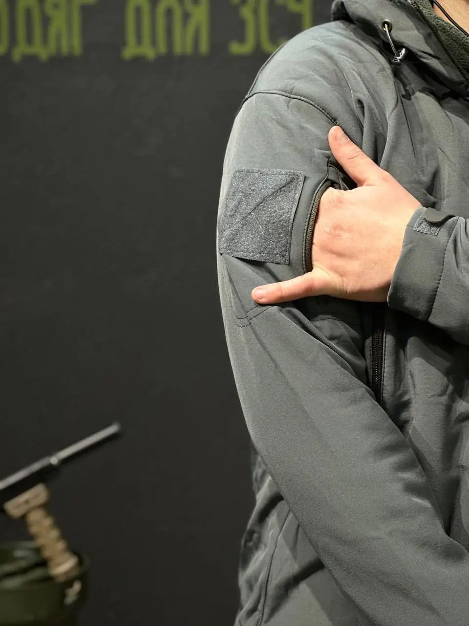 Куртка софтшел Сіра Soft Shell на флісі, S