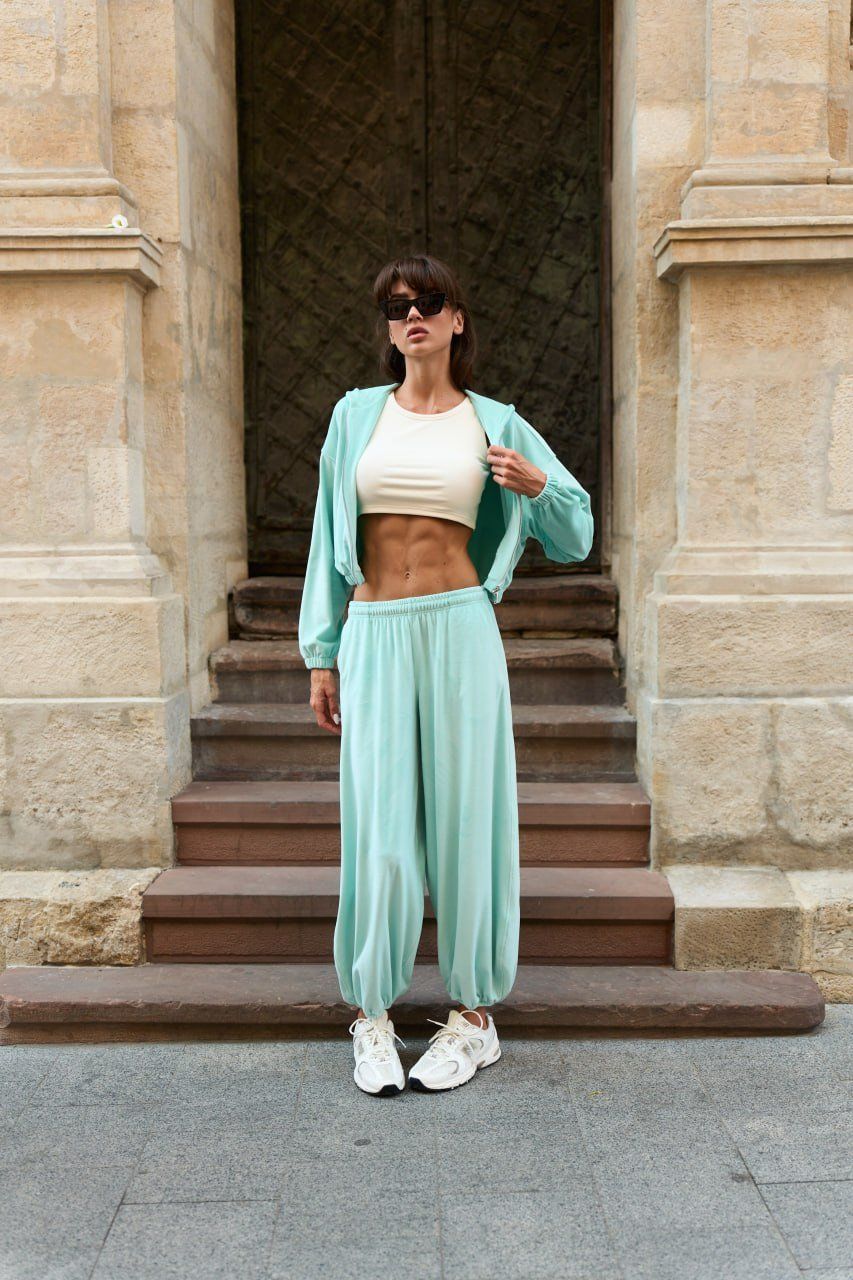 Женский спортивный костюм Medina Velure Мятный