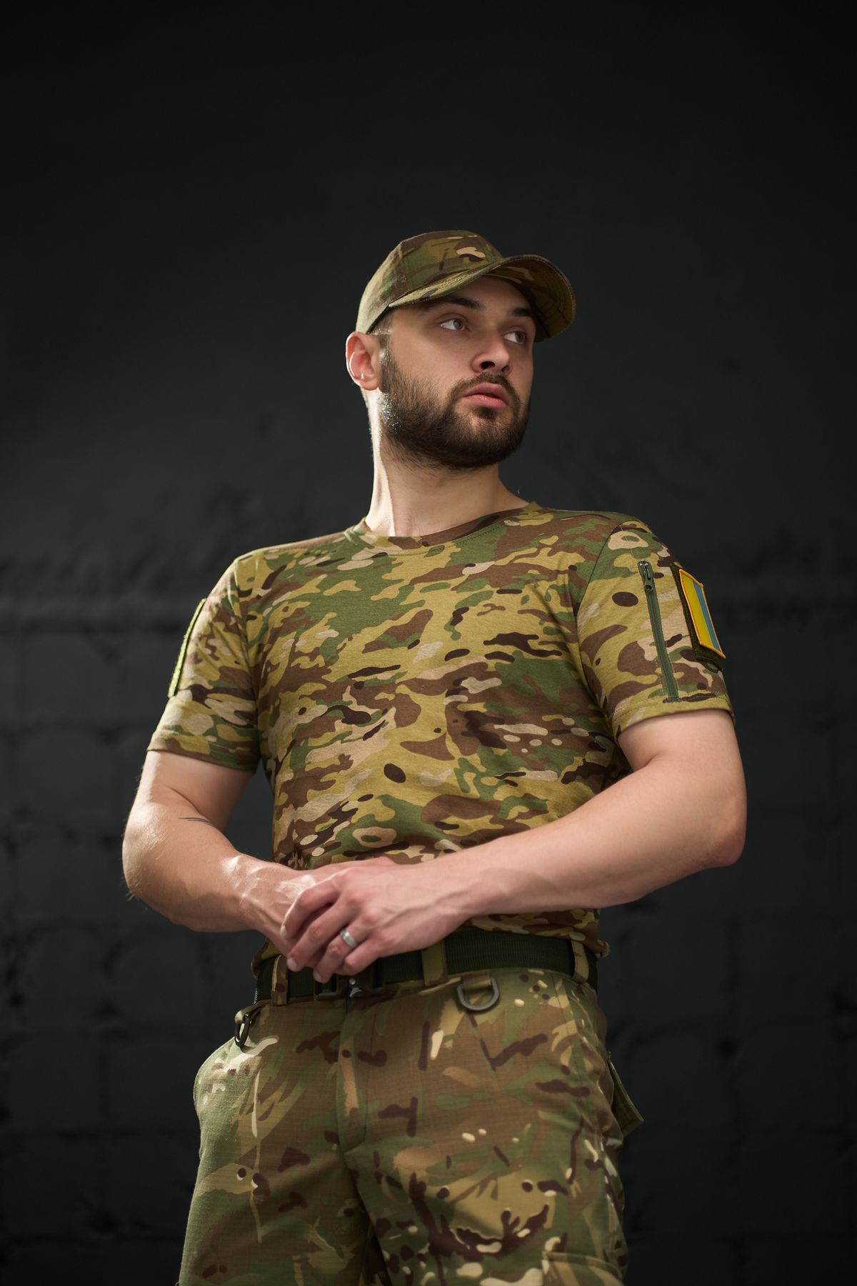 Футболка мультикам з липучками на плечах та кишенею на блискавці, 3XL