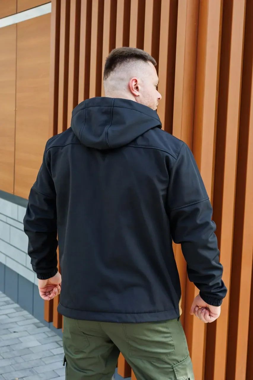 Чоловіча куртка outdoor Softshell софтшелл чорна