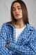 Жіноча картата сорочка Oversize блакитний