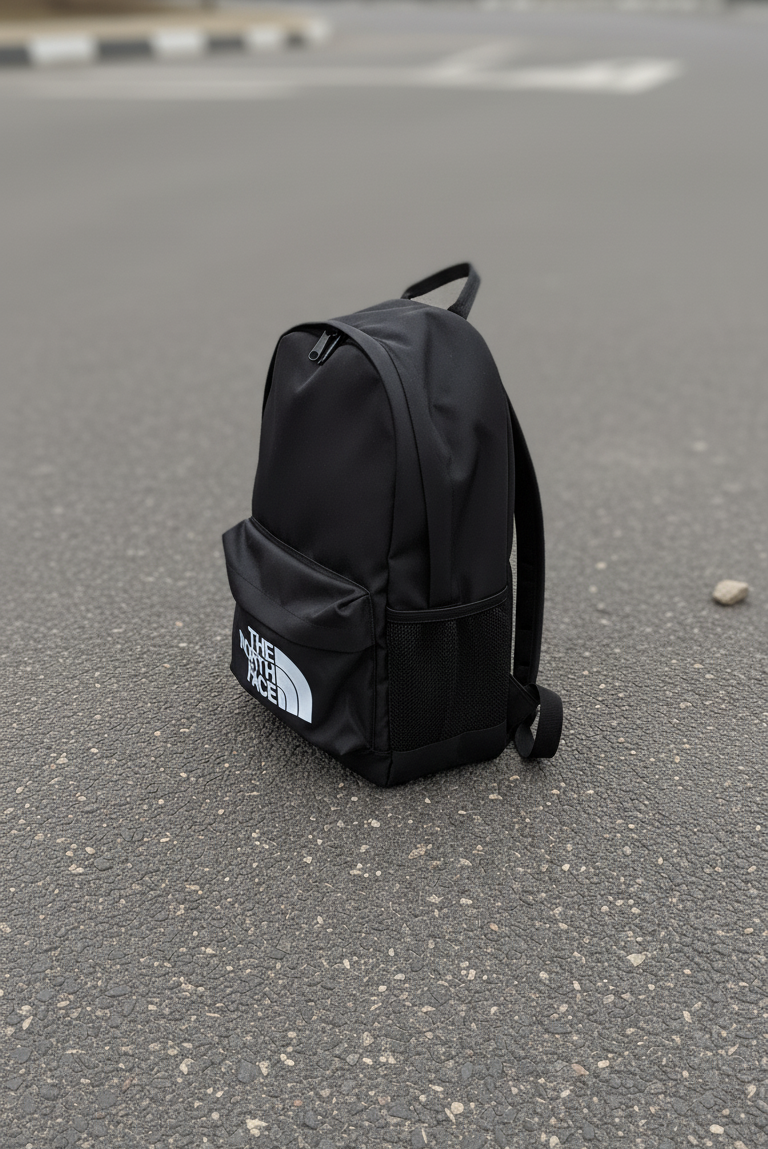 Рюкзак TNF чорний з великим білим лого