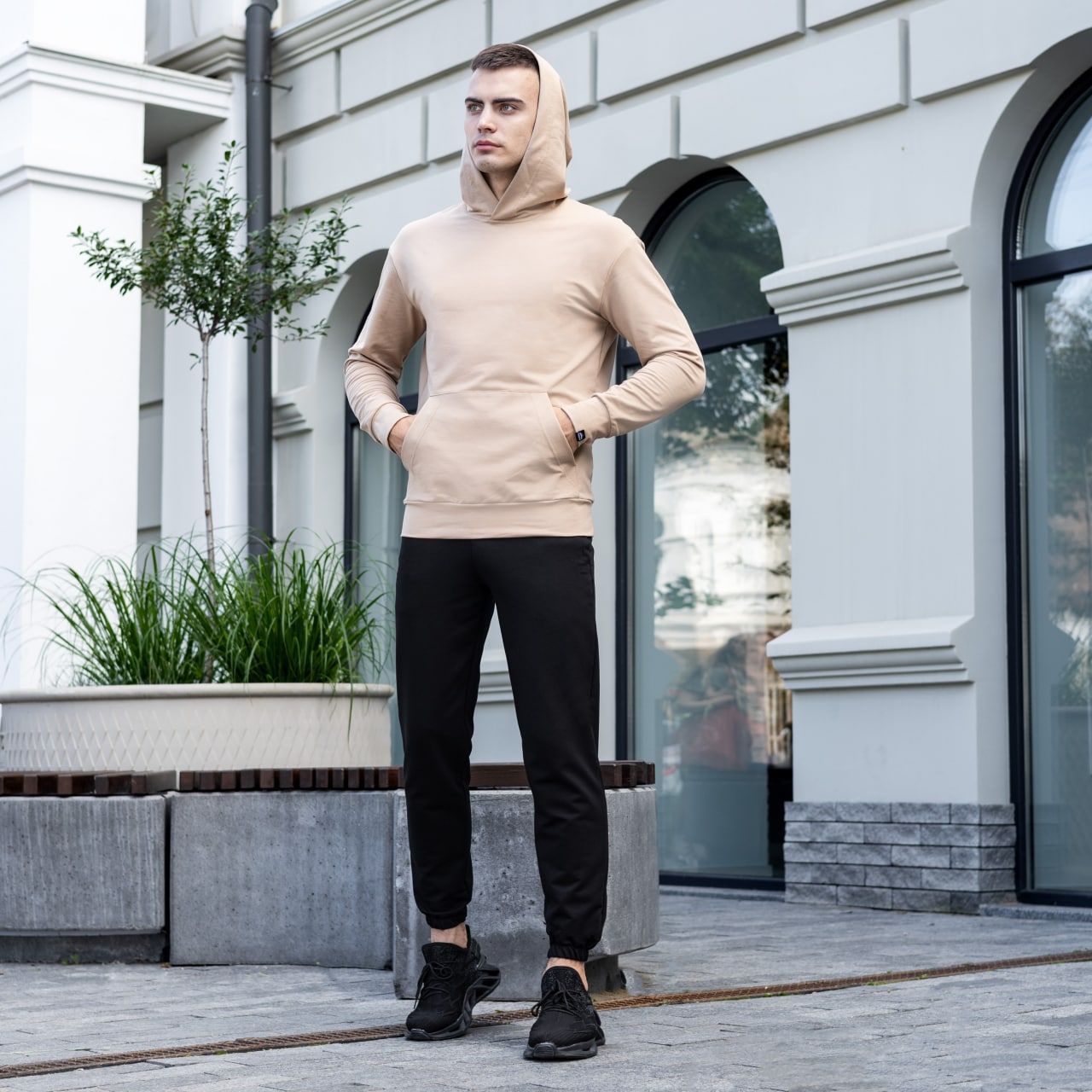 Худі Pobedov "97" бежеве