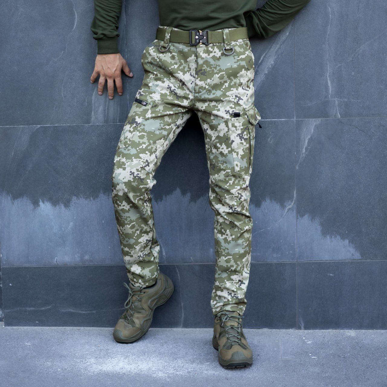 Штани Pobedov SoftShell "Static" піксель на флісі