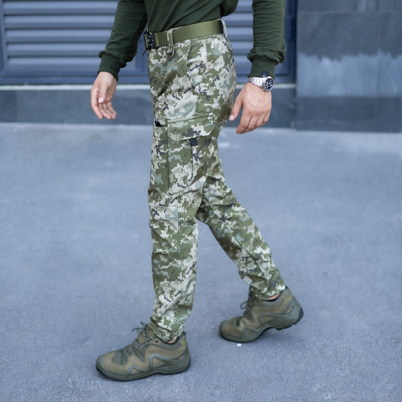 Штани Pobedov SoftShell "Static" піксель на флісі