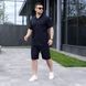 Комплект Pobedov льон сорочка Marsel + шорти Marsel темно-синій