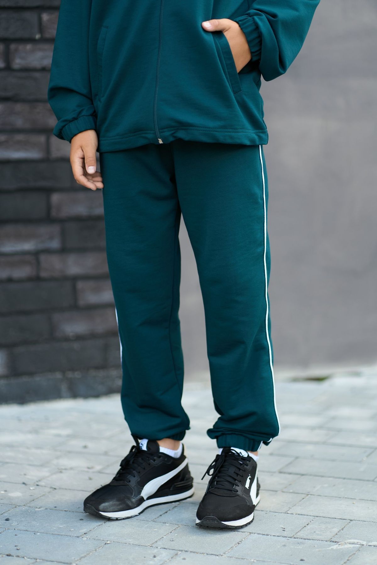 Спортивний костюм Urban двунитка зелений, 128
