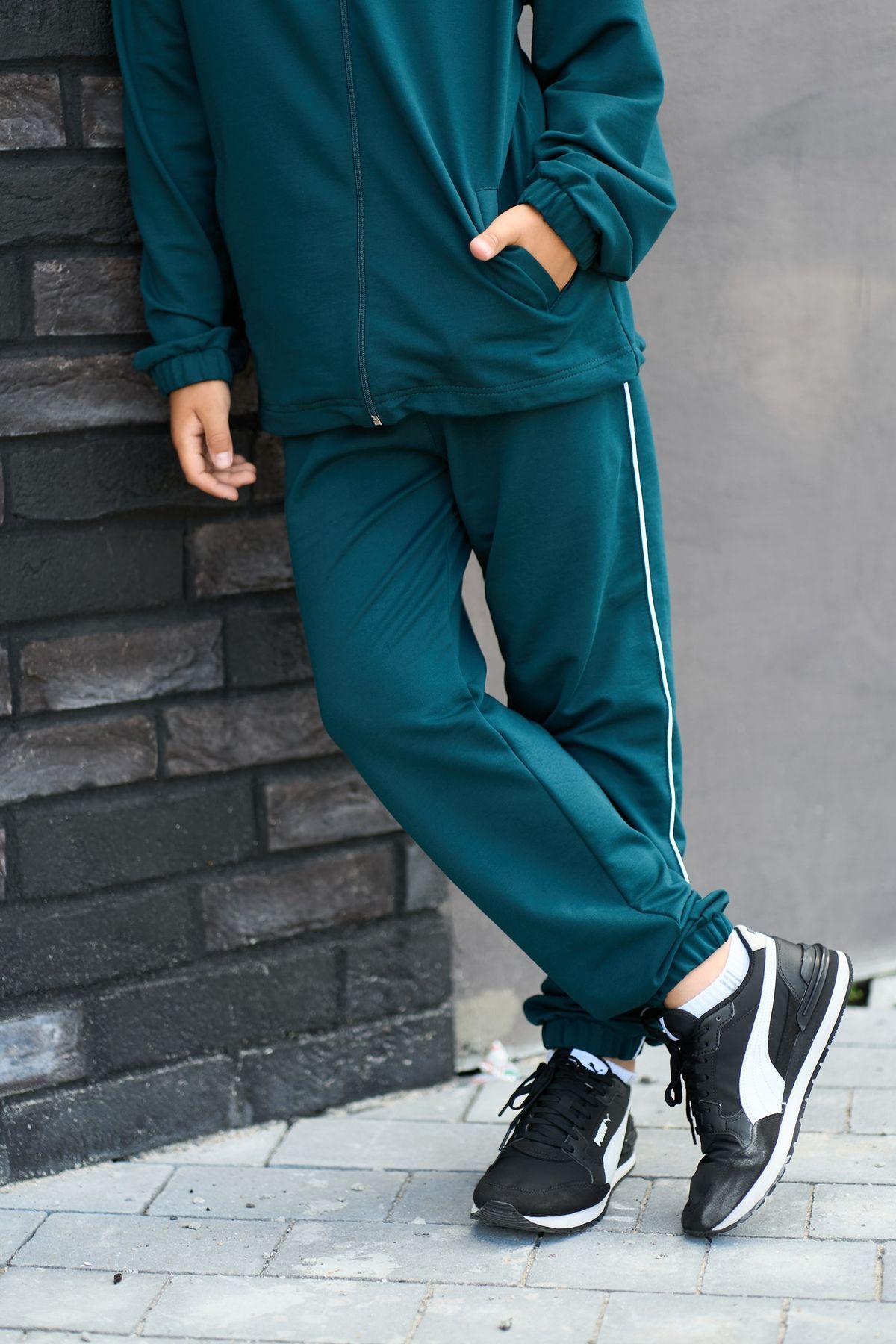 Спортивний костюм Urban двунитка зелений, 128
