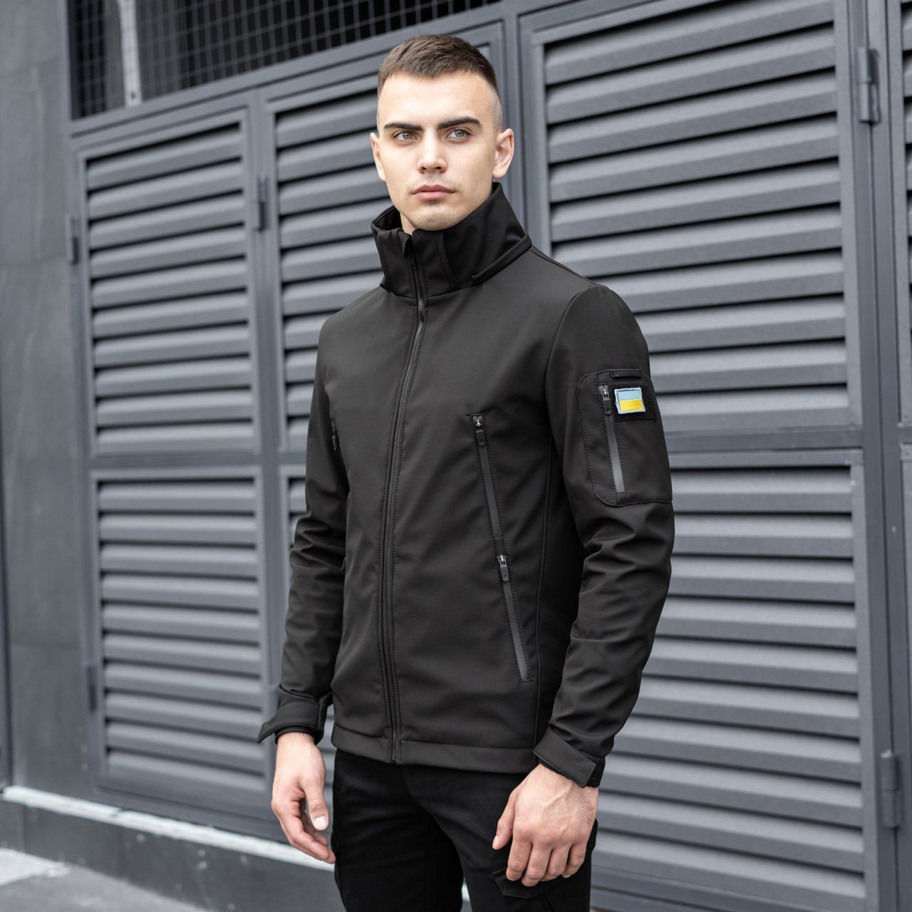 Комплект Softshell куртка Motive + штани Static чорний на флісі, S