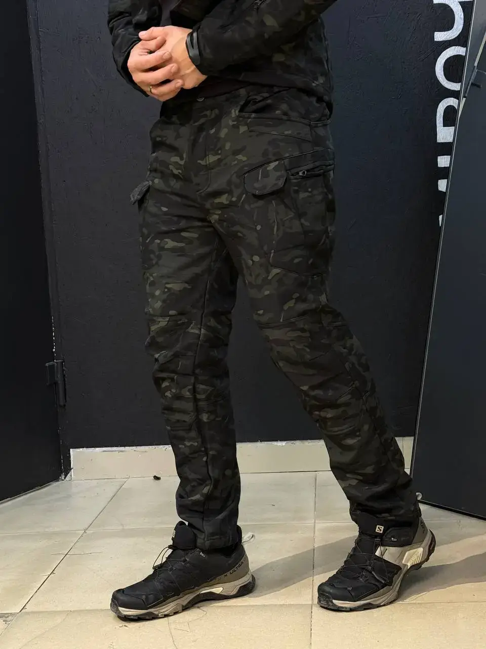 Костюм софтшел Gman Soft Shell чорний камуфляж мультикам , S