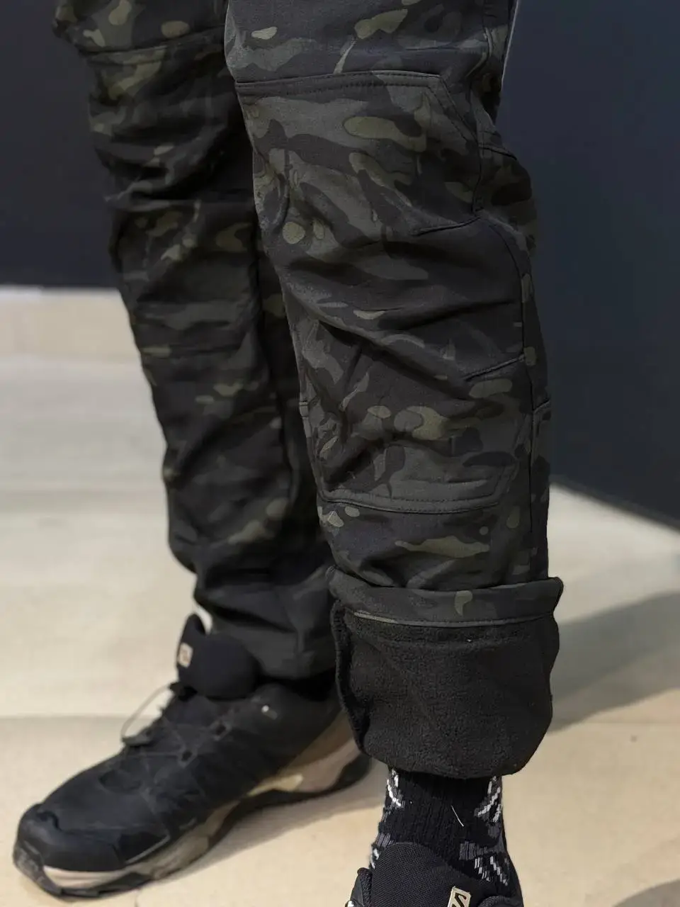 Костюм софтшел Gman Soft Shell чорний камуфляж мультикам , S