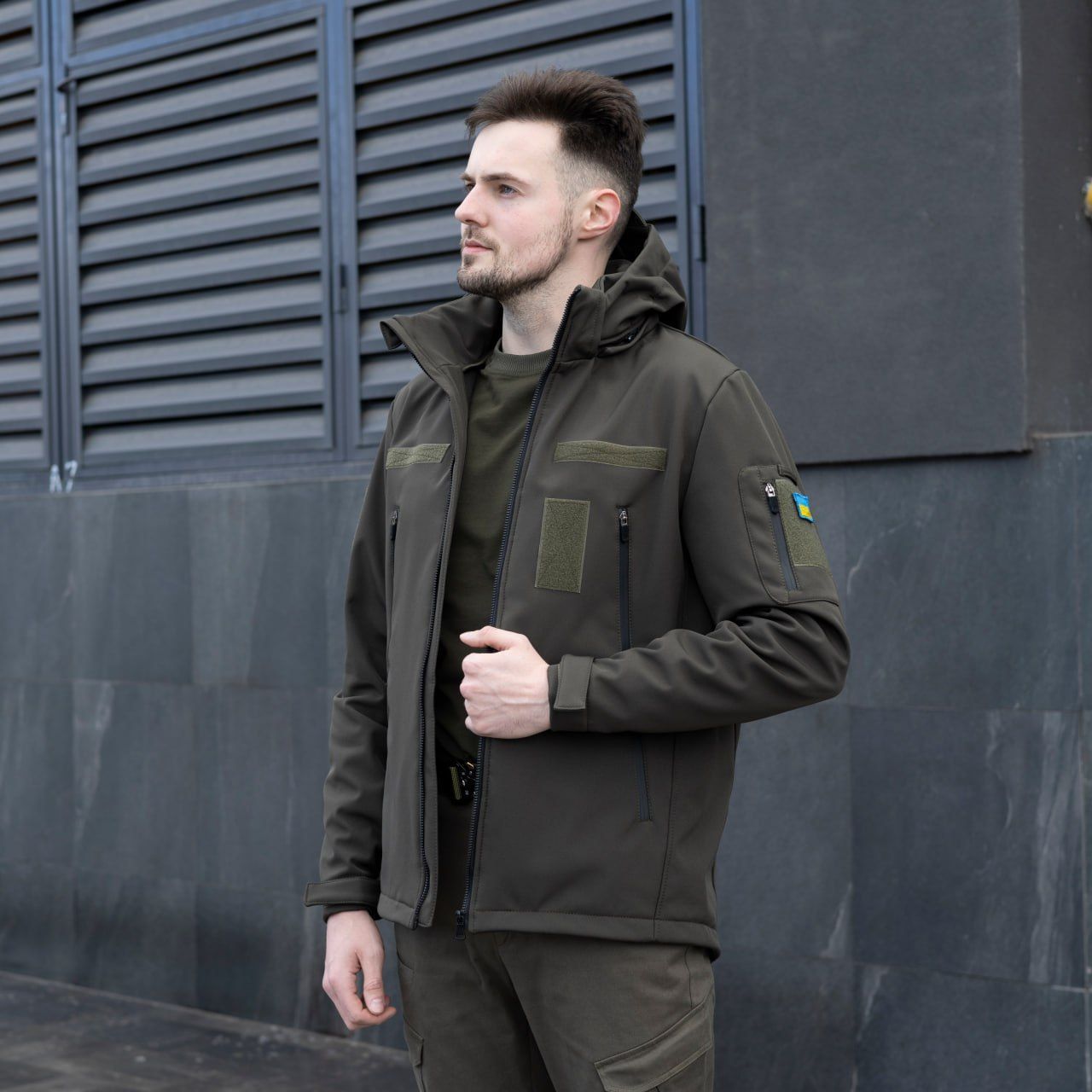 Куртка Pobedov Jacket Motive хаки с липучками, S