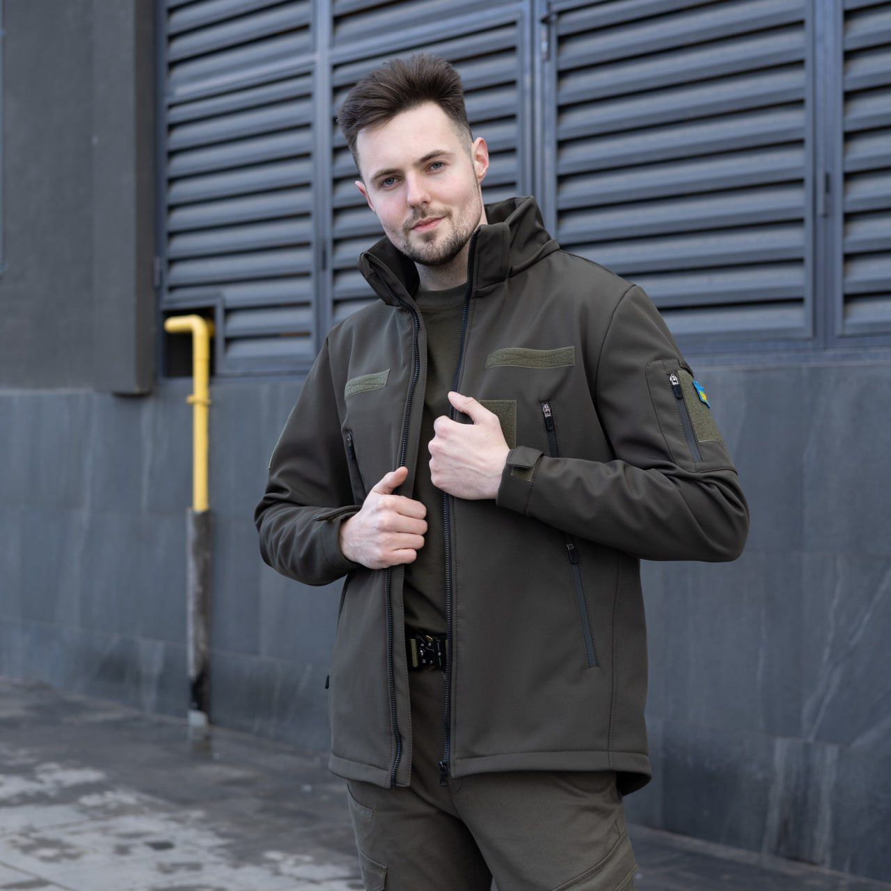 Куртка Pobedov Jacket Motive хаки с липучками, S