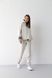 Теплий жіночий костюм OVERSIZE худі з вишивкою таш