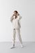 Теплий жіночий костюм OVERSIZE худі з вишивкою таш