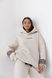 Теплий жіночий костюм OVERSIZE худі з вишивкою таш