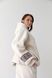Теплий жіночий костюм OVERSIZE худі з вишивкою таш
