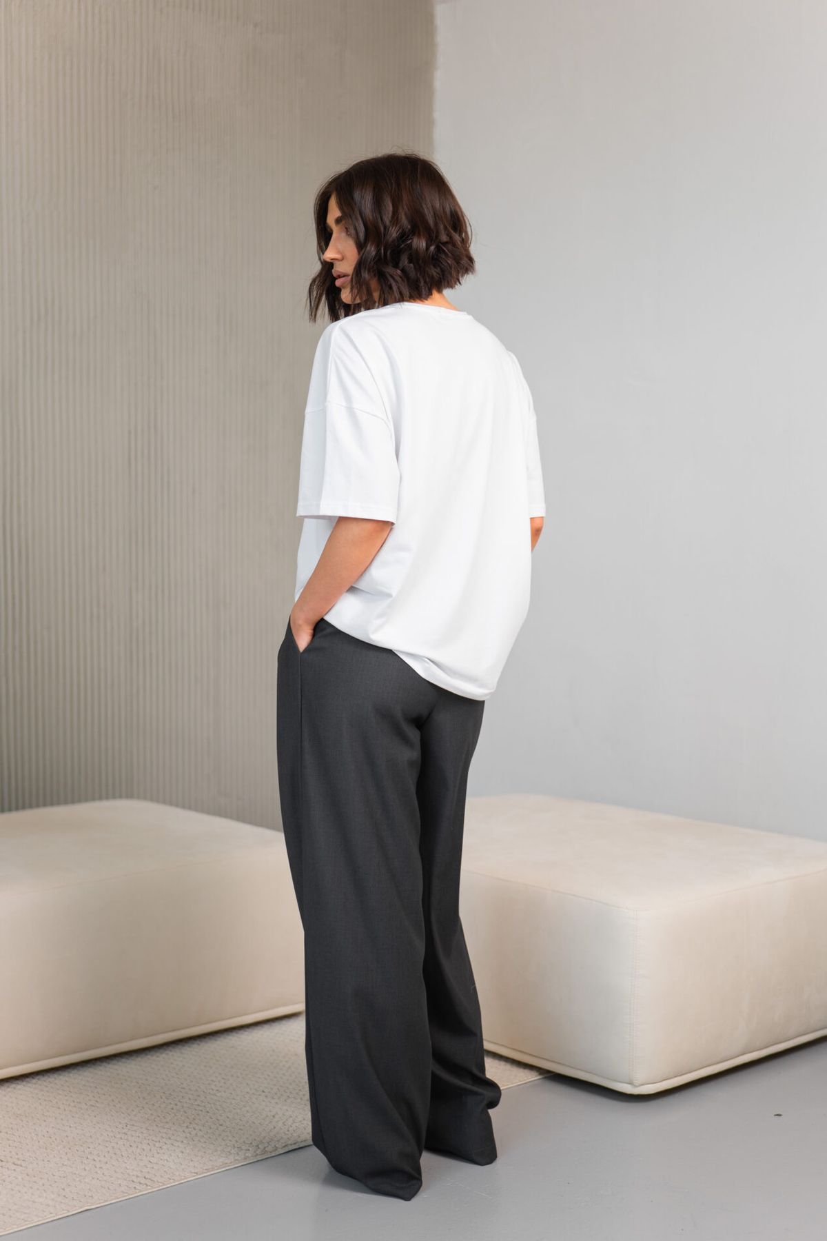 Женская OVERSIZE футболка белая