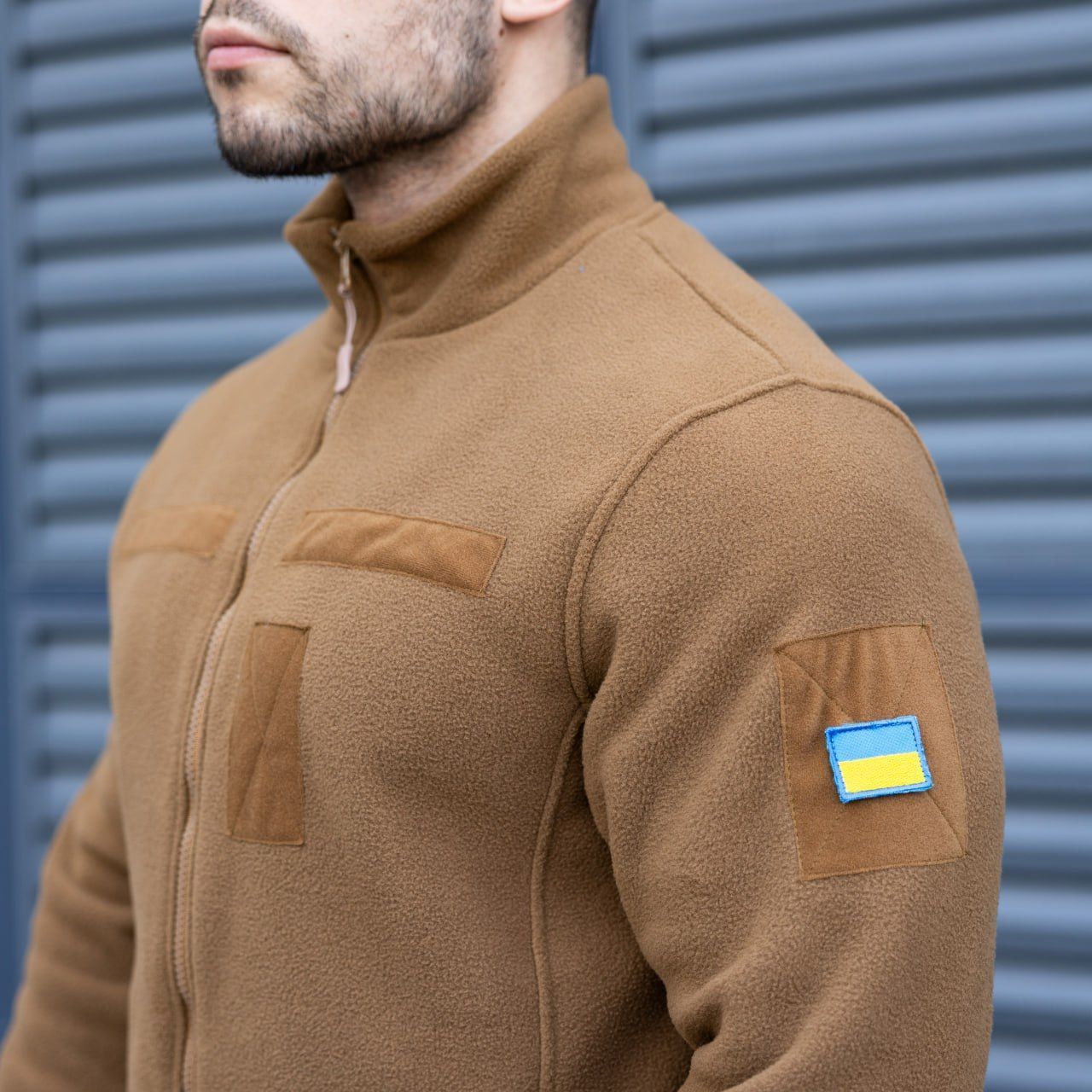Толстовка флісова Pobedov Voin Койот з липучками, S