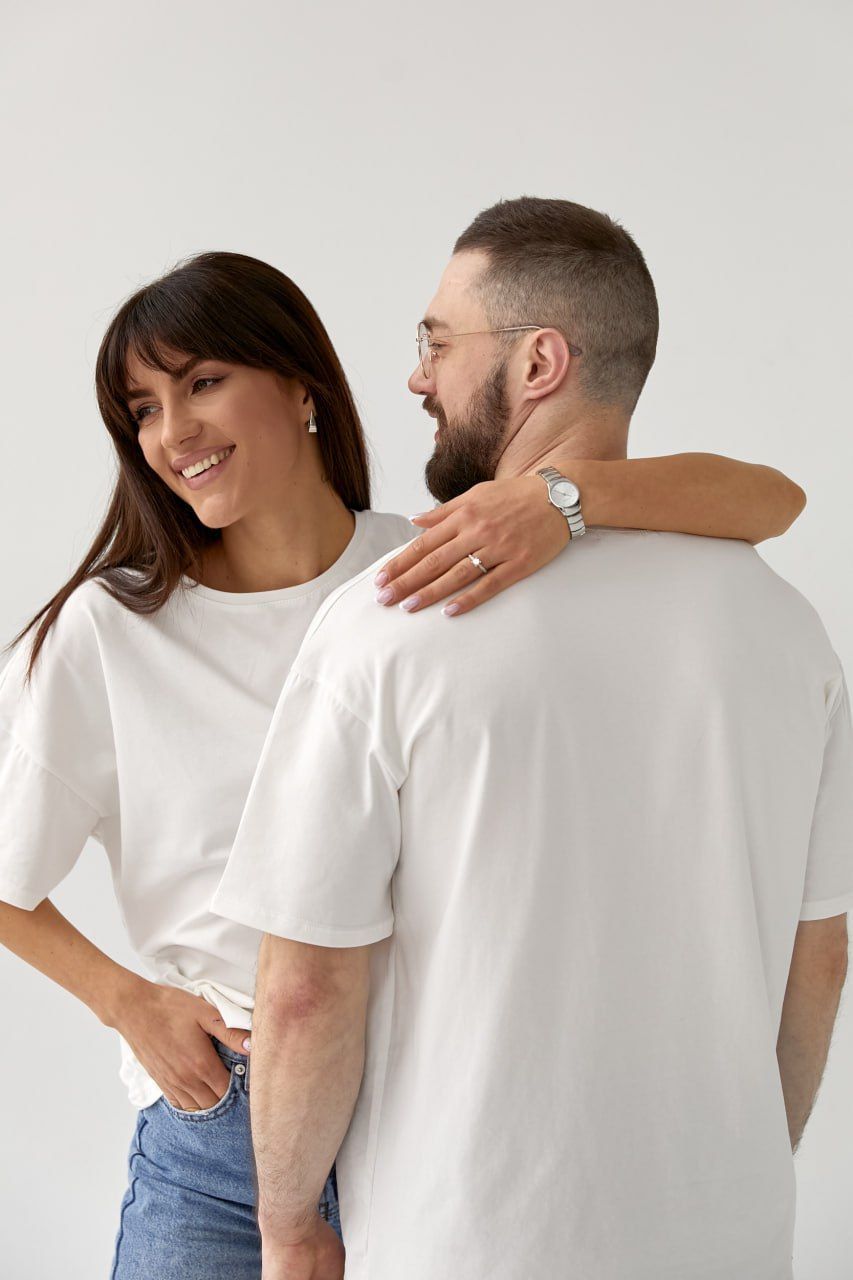 Женская OVERSIZE футболка белая