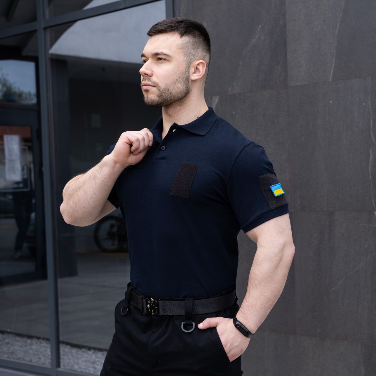 Поло Pobedov Loft військове темно-синє