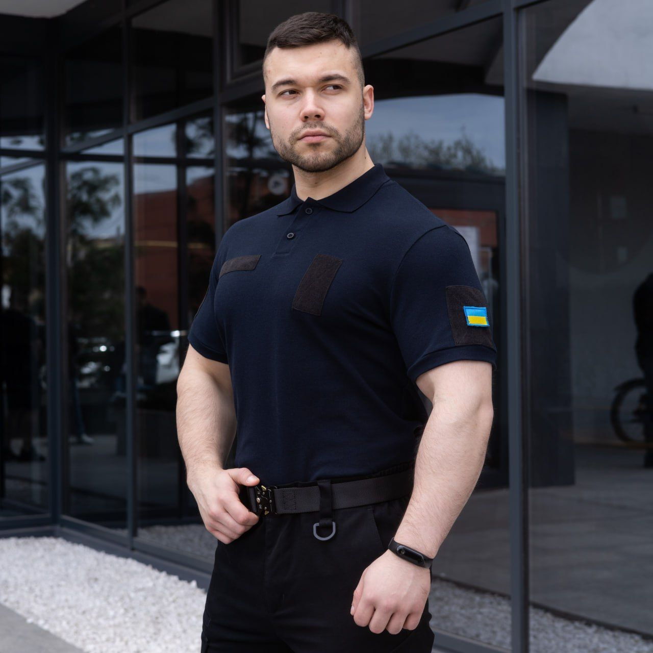 Поло Pobedov Loft військове темно-синє