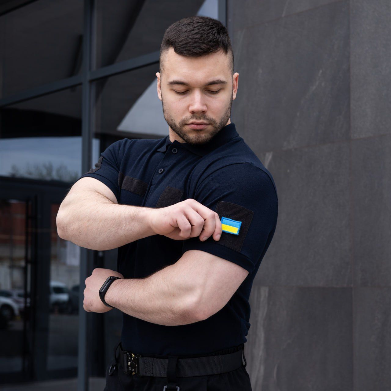Поло Pobedov Loft військове темно-синє