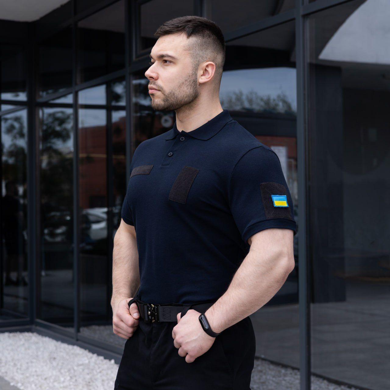 Поло Pobedov Loft військове темно-синє