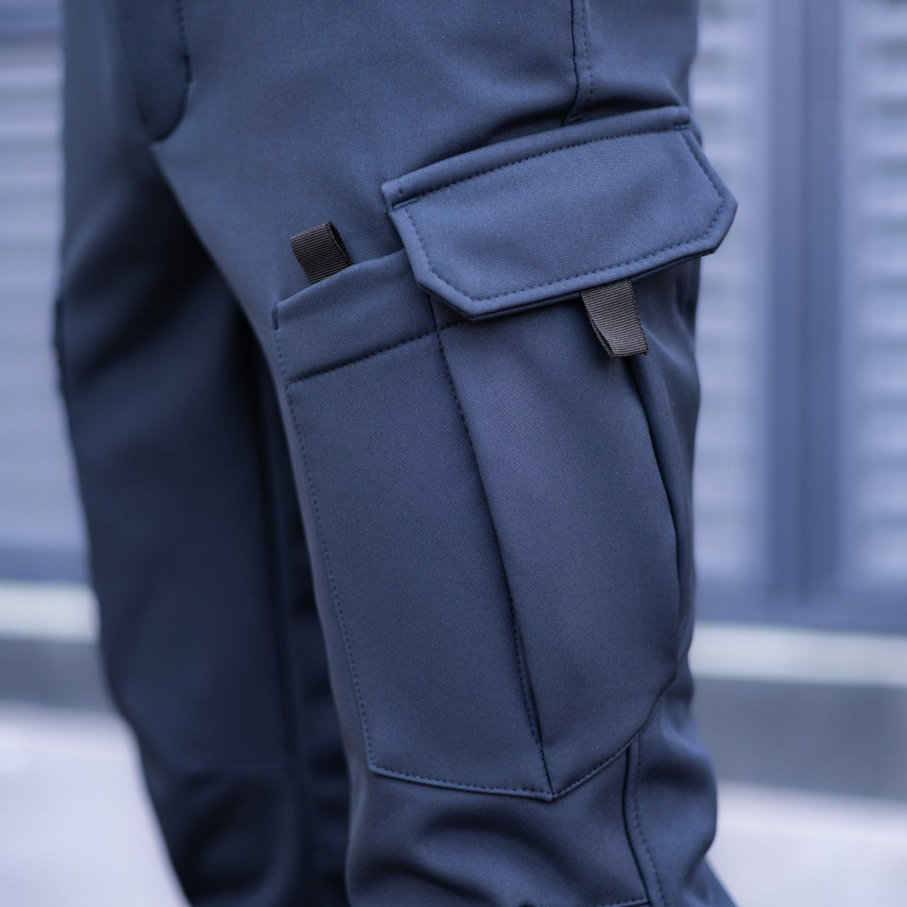 Штани Pobedov Softshell "Static" сині на флісі