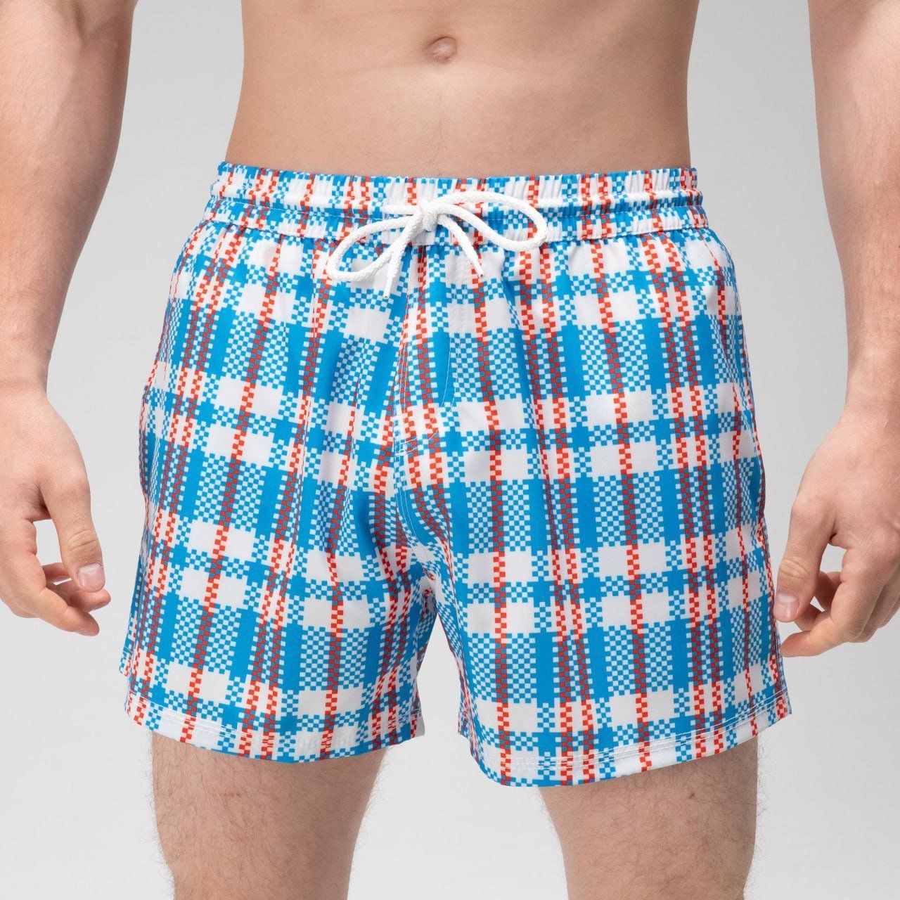 Шорти для плавання Slavni Swimming Pool Print Cиньо-біло-червоний - Raba Sumka