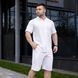 Комплект Pobedov льон сорочка Marsel + шорти Marsel  білий