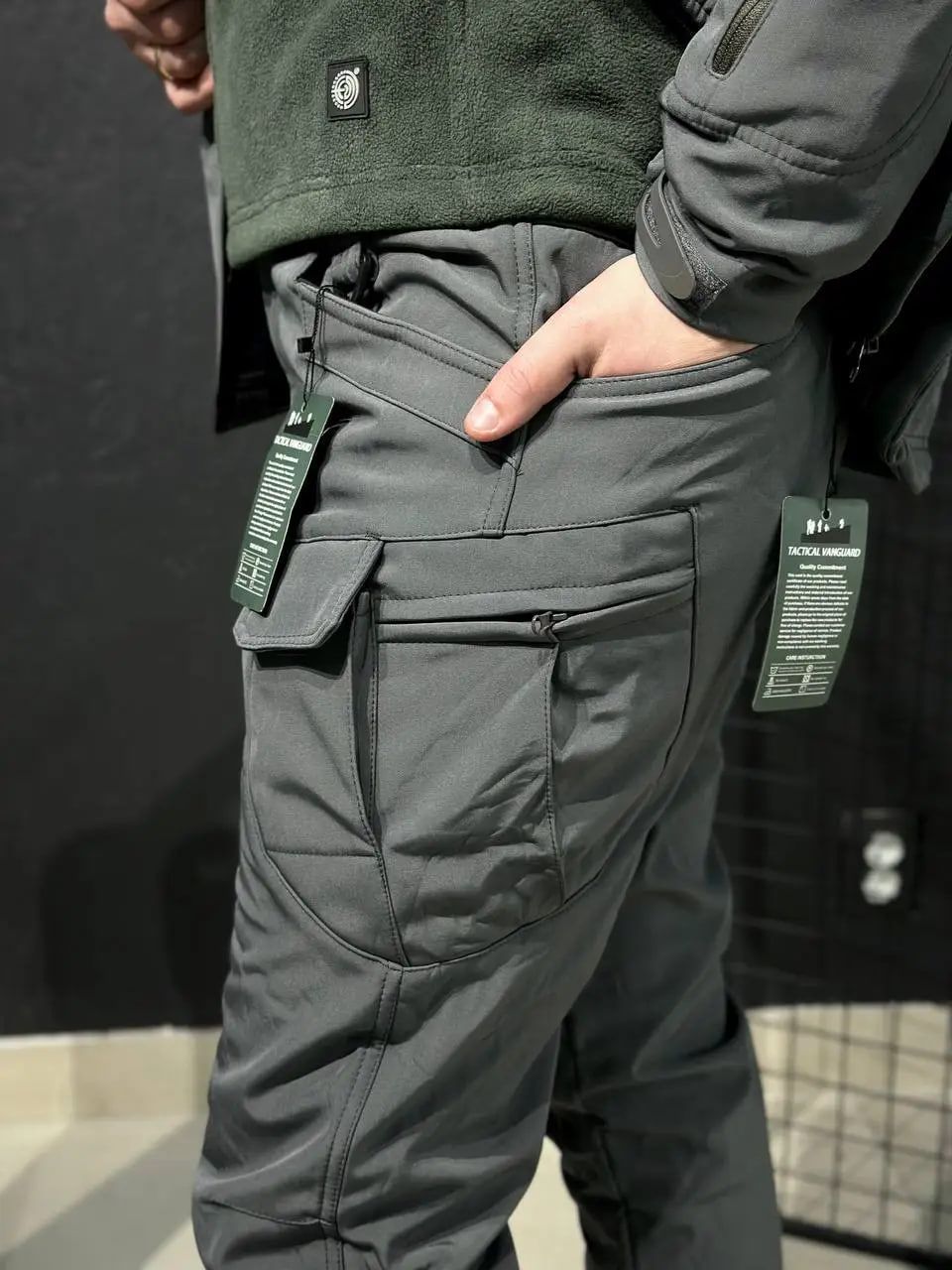 Штани утеплені на флісі Софт Шел Soft Shell колір Сірий, M